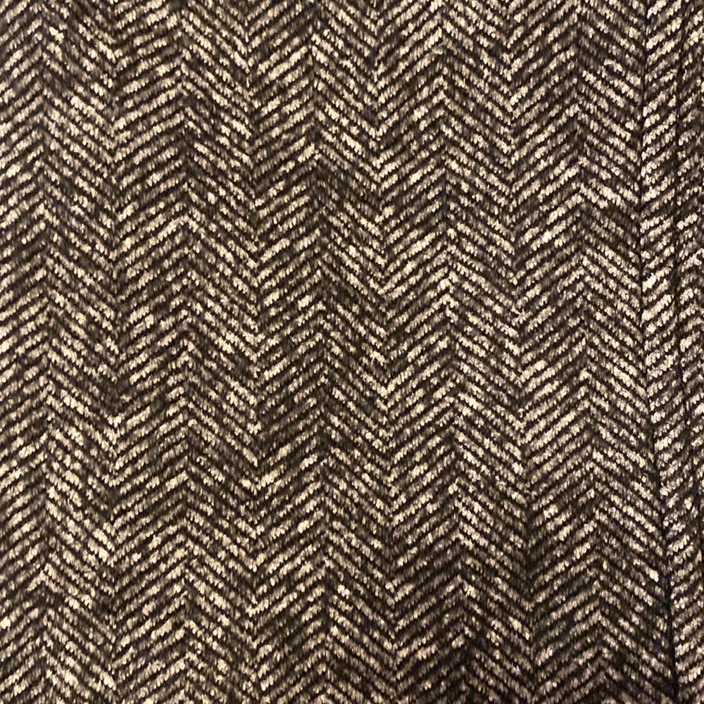 JOHNSTON & MURPHY Midi Pencil Skirt Black White Herringbone Wool Medium … - Picture 2 of 6